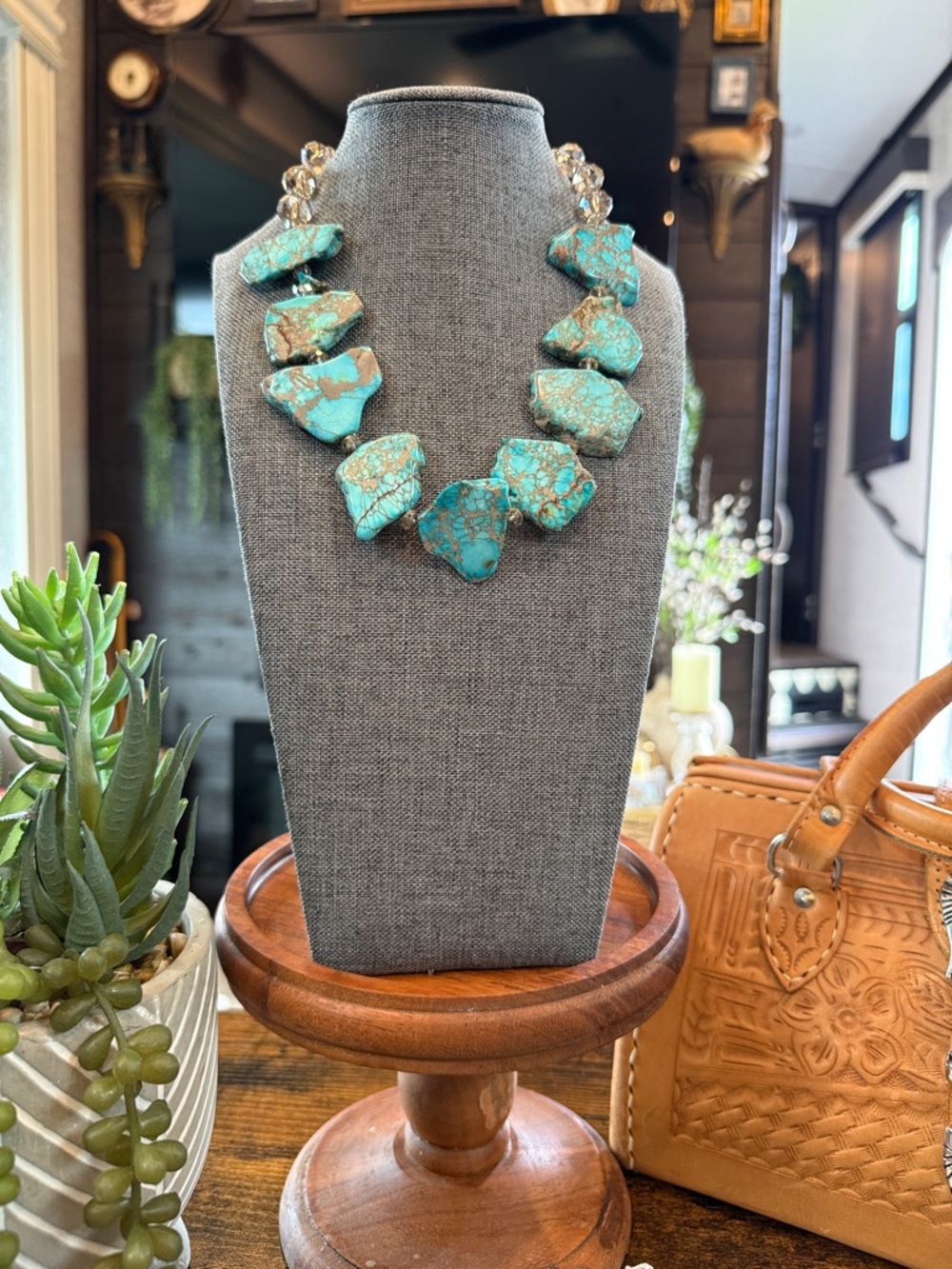 SOLD!!!!! 







Turquoise Statement Necklace - Turquoise Color -